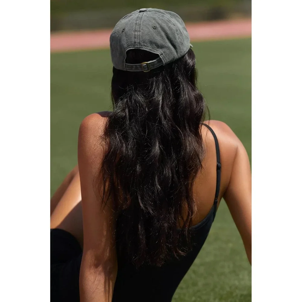 NEW Anthropologie Daily Practice Womens‎ Embroidered Baseball Hat Black